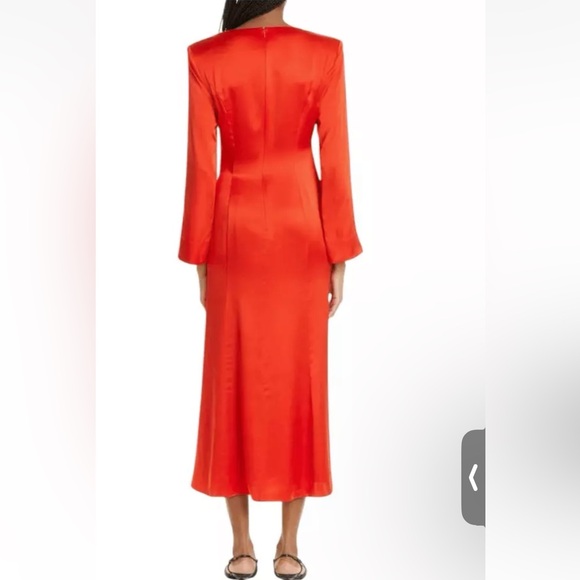 $695 Cinq à Sept Serena Long Sleeve 100% Silk Dress - Picture 3 of 4